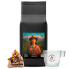 JT Coffee Gourmet Ground Coffee & Glass Coffee Cup Combo Premium Colombian Roast