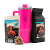 JT Coffee Gourmet Ground Coffee, Coffee Capsules & Thermal Tumbler Combo Premium Colombian Roast